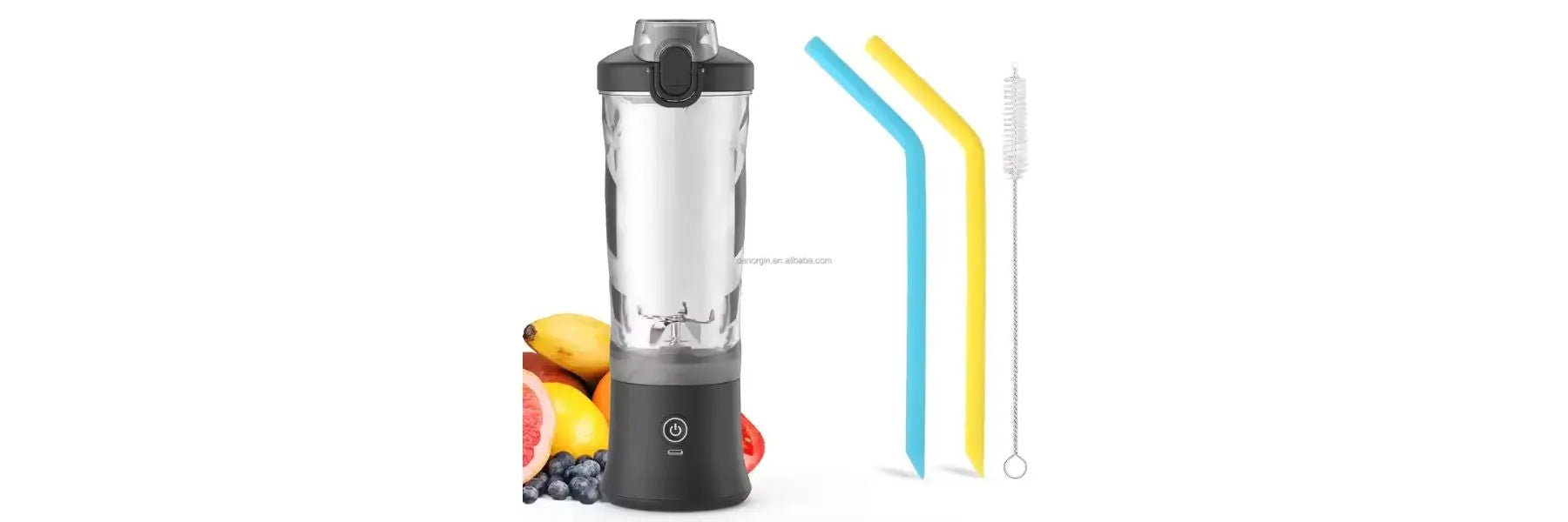 600ml High-Capacity Portable Juicer Blender – USB Rechargeable, Low Noise, Self-Cleaning, 6-Blade Power (Commercial & Home Use) omnibaya