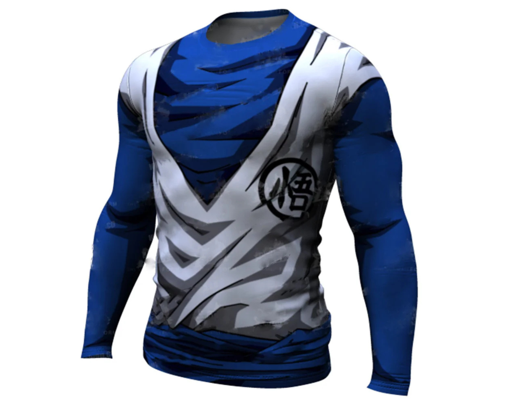 Men's Compression Shirt – Long Sleeve Gym Rashguard, Black/White Slim Fit Sportswear Top omnibaya