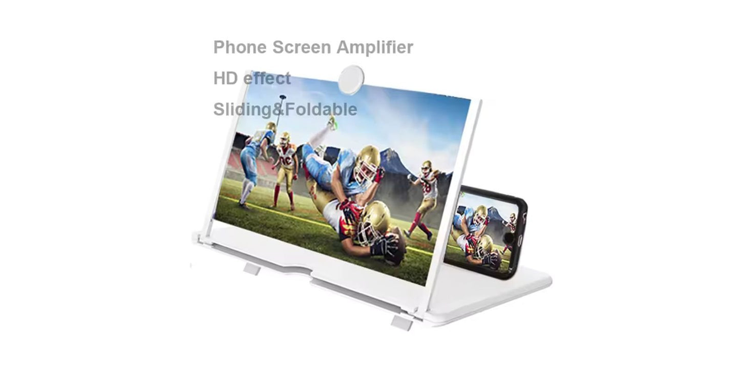 12 Inch 3D HD Mobile Phone Screen Amplifier with Foldable Stand Holder – Best Cell Phone Screen Magnifier omnibaya