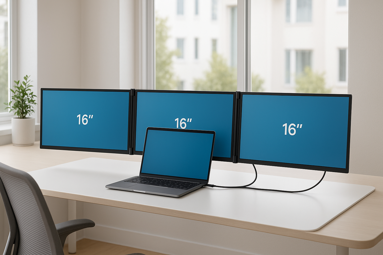 Maximize Productivity with Triple Laptop Monitor