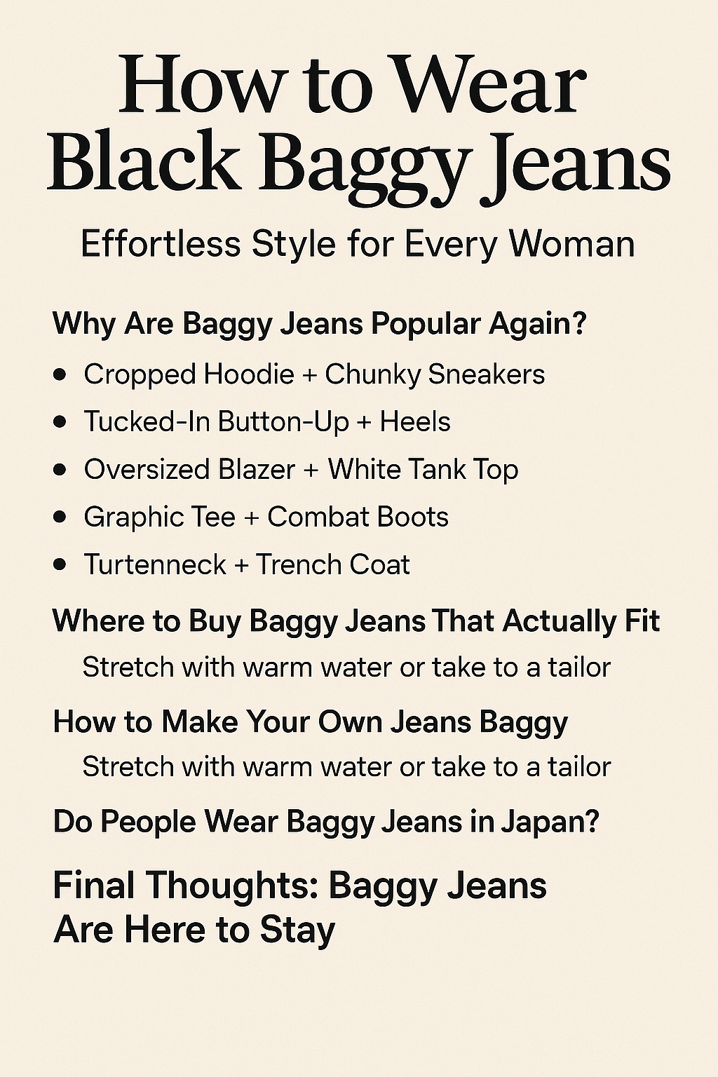 Back view showing loose straight cut of baggy jeans