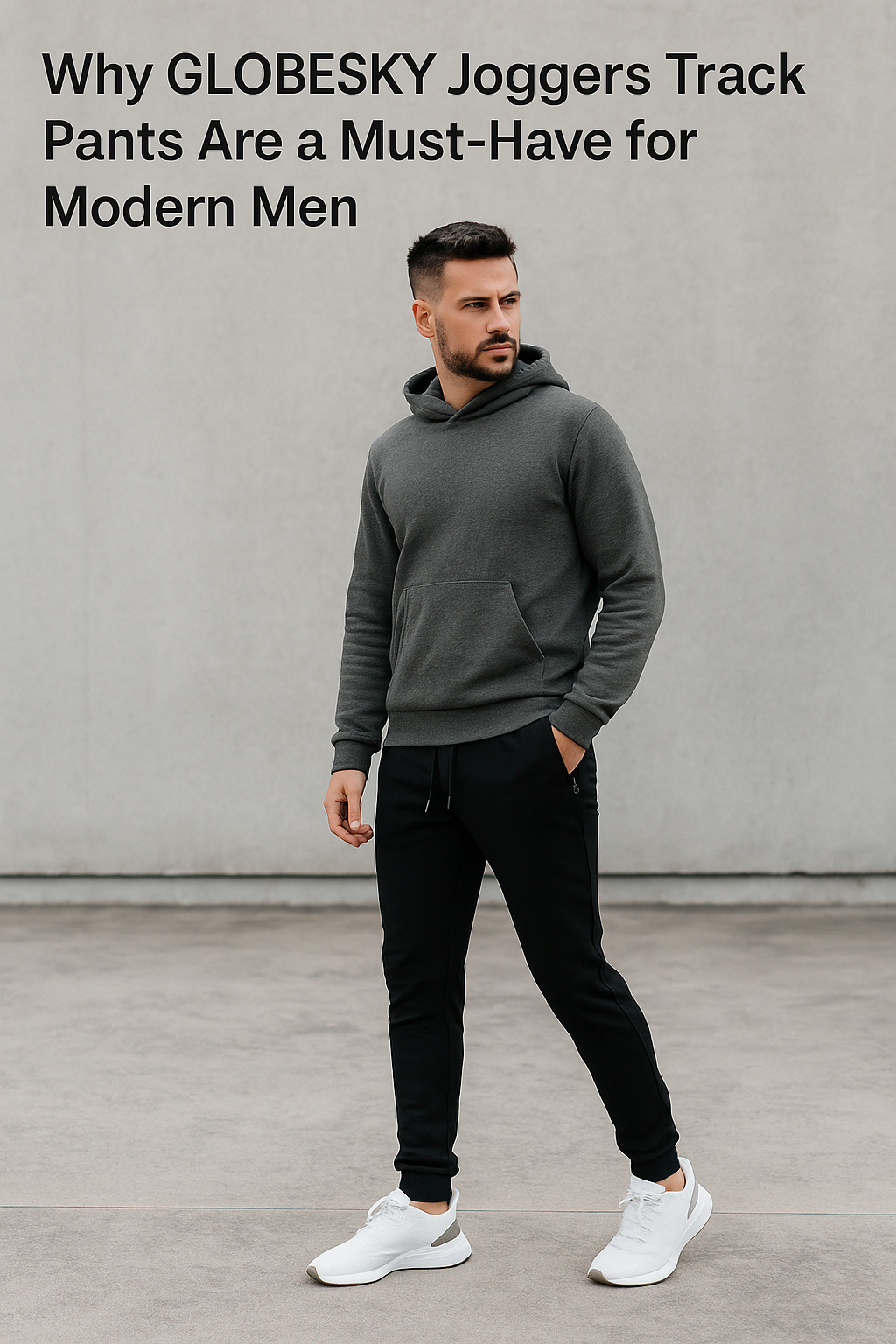 Black joggers track pants for men - gym and fitness wear