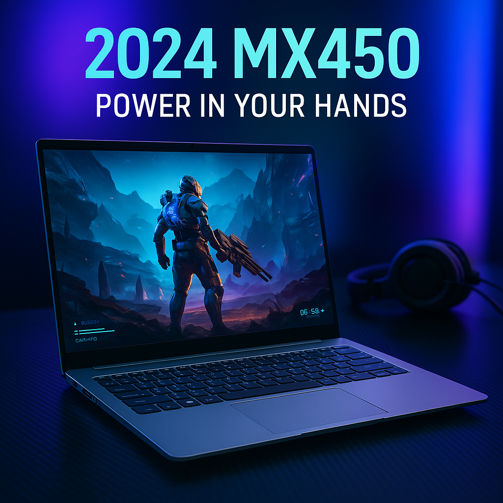 Best 2024 Gaming Laptop with Intel i7 and NVIDIA MX450 – Silver, 15.6-inch Full HD Display