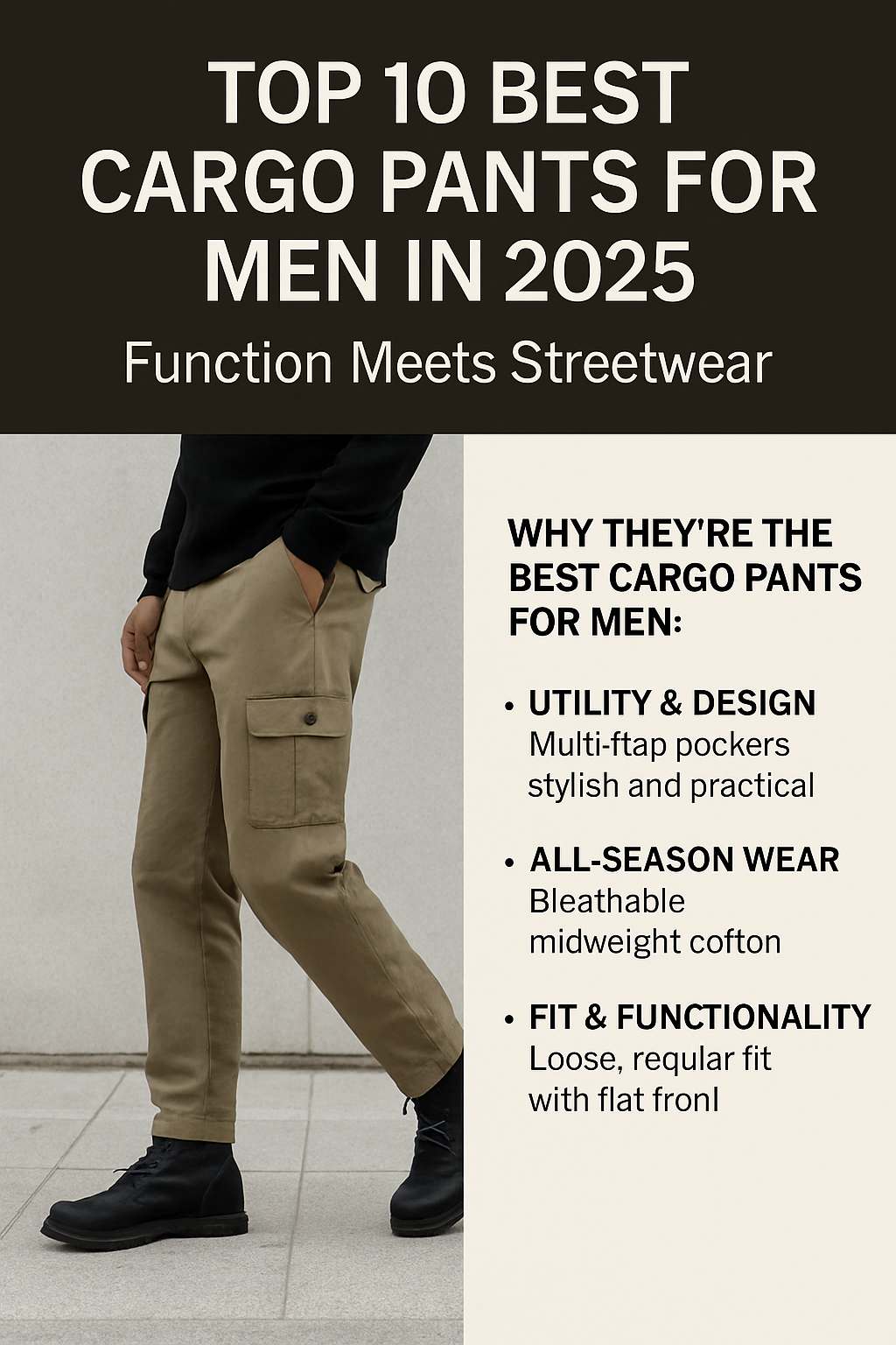 MODX green cargo pants outdoors