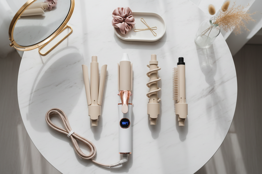 Curling iron temperature controls