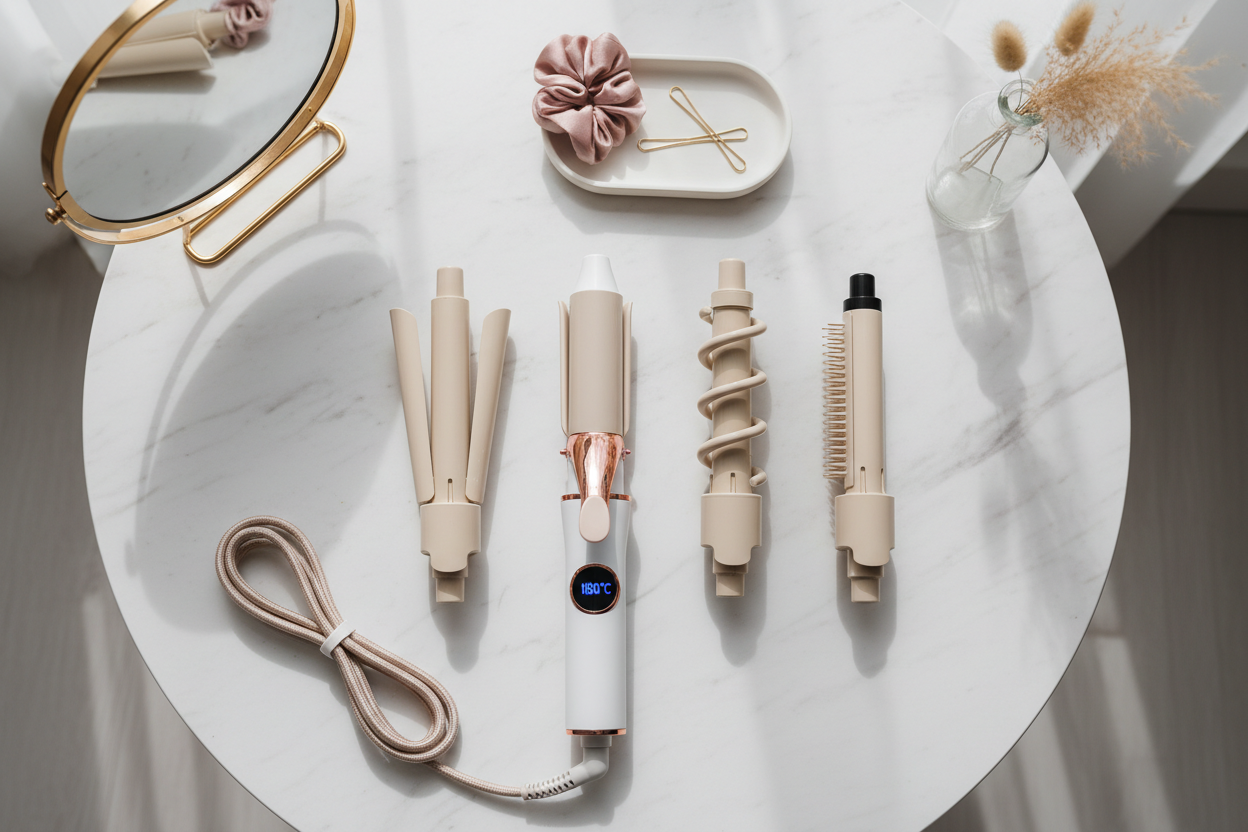 Curling iron temperature controls