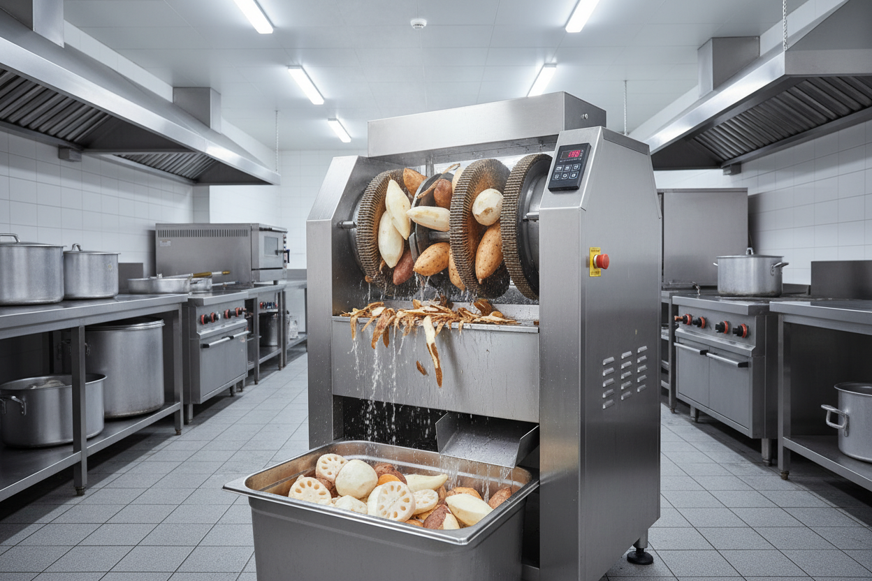 Boost Kitchen Efficiency with Automatic Electric Vegetable Peeler - Omnibaya