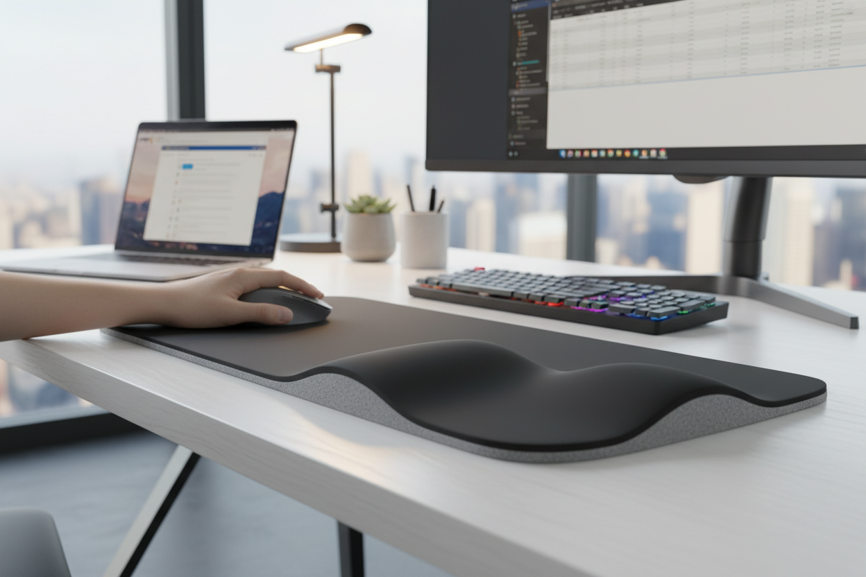 Improve Comfort and Posture with an Ergonomic Wrist Support Mouse Pad - Omnibaya