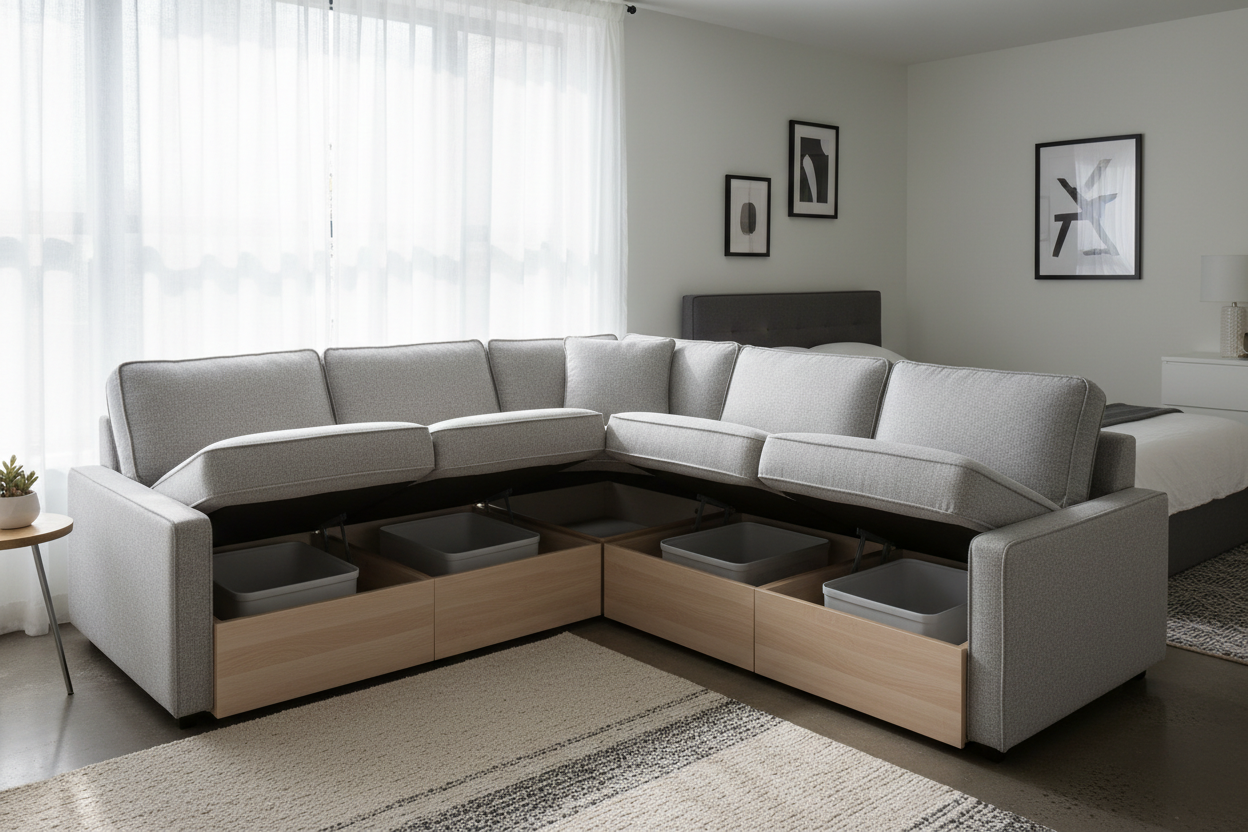 Modern fabric sectional sofa