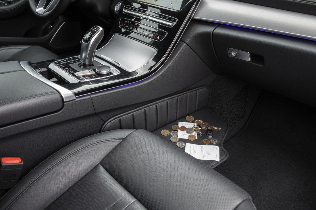 Subaru car seat gap filler close-up