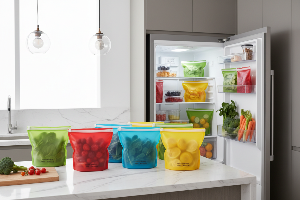 Why 100% Food Grade Reusable Silicone Food Storage Bags Are Essential for Every Kitchen - Omnibaya