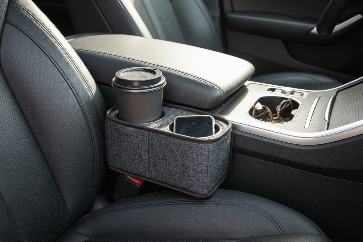 dual-slot car seat gap organizer