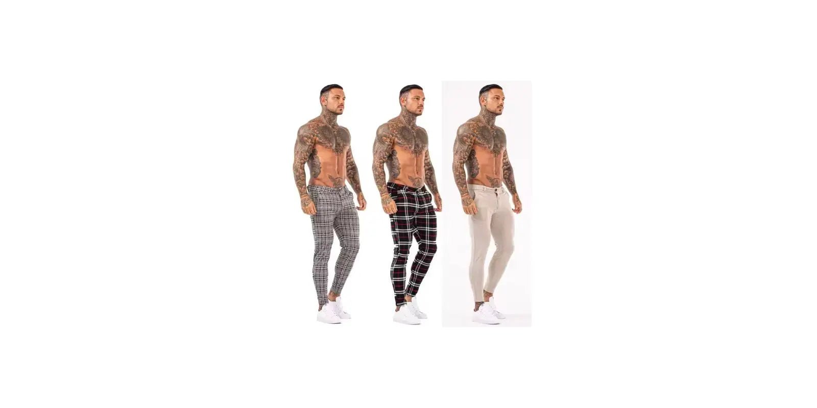 Mens Suit Pants – Plaid Print Pantaloon Pants | Black, White, Grey & More omnibaya