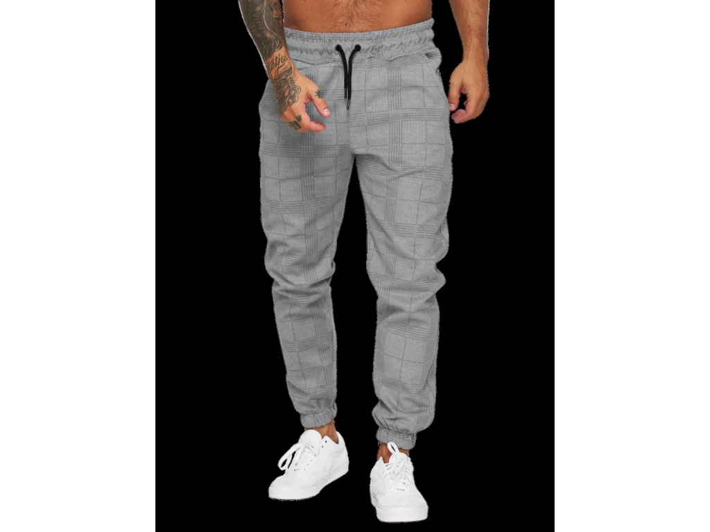 2025 Men's Cargo Jogger Pants – Stylish Plaid Sweatpants for Fitness, Streetwear & Gym omnibaya