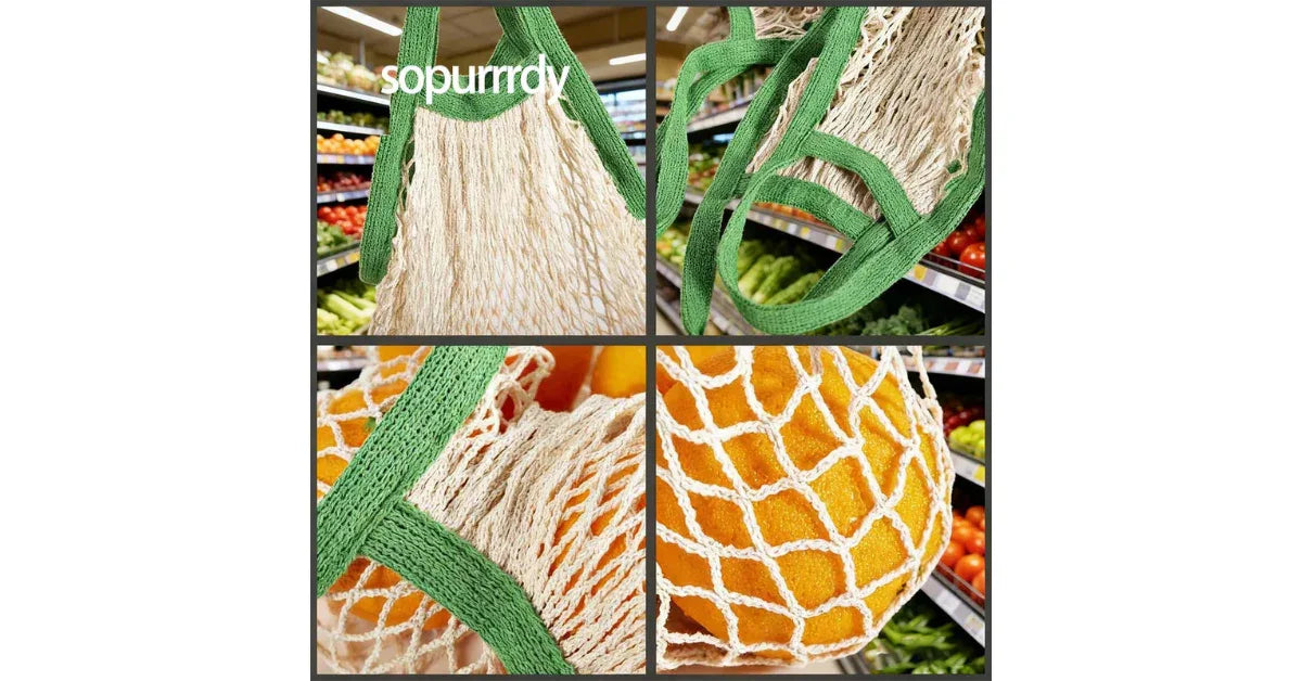Reusable Produce Bags Set – Eco Friendly Mesh Grocery Bags for Fruit & Vegetables - Omnibaya