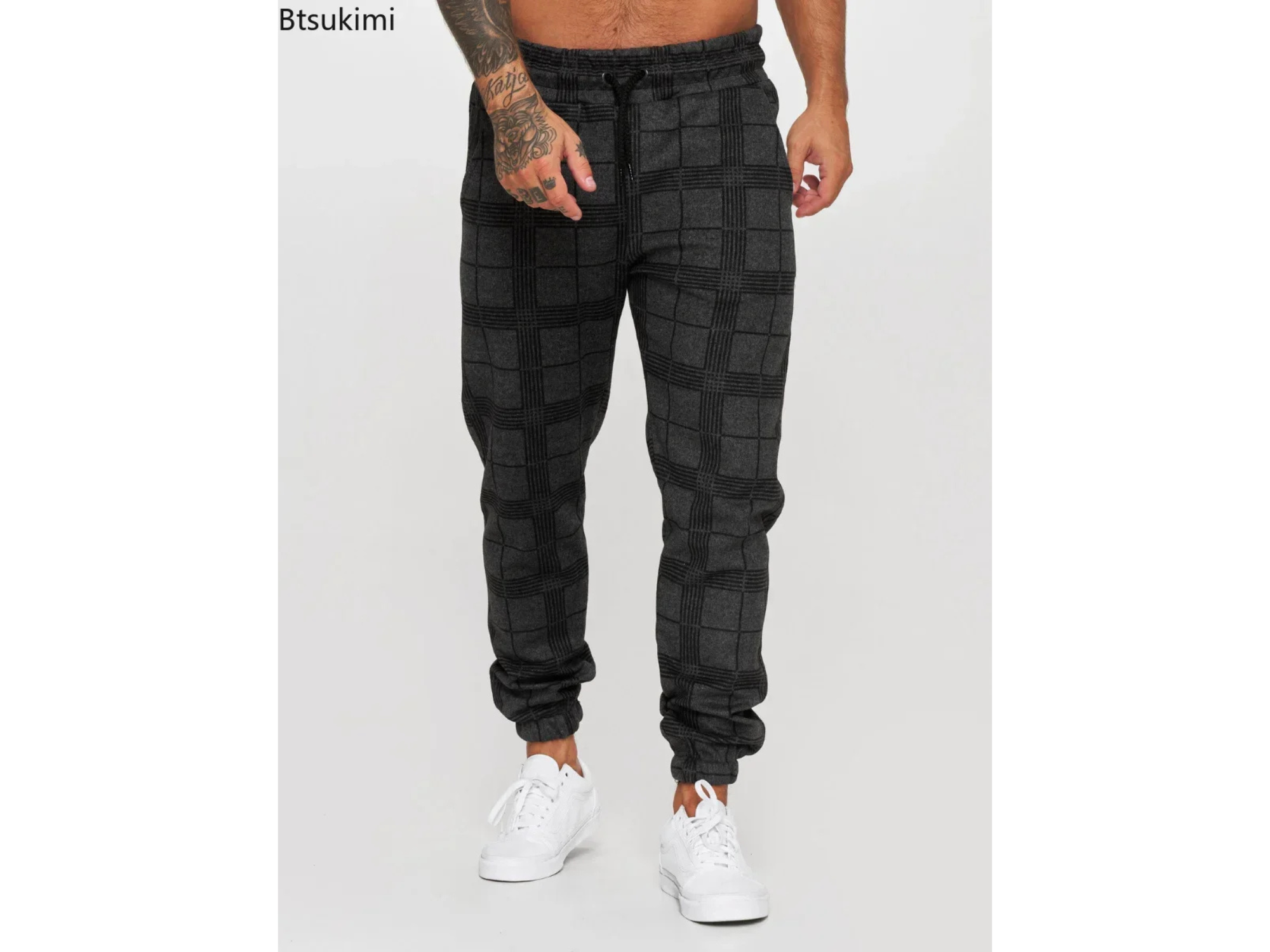 2025 Men's Cargo Jogger Pants – Stylish Plaid Sweatpants for Fitness, Streetwear & Gym - Omnibaya