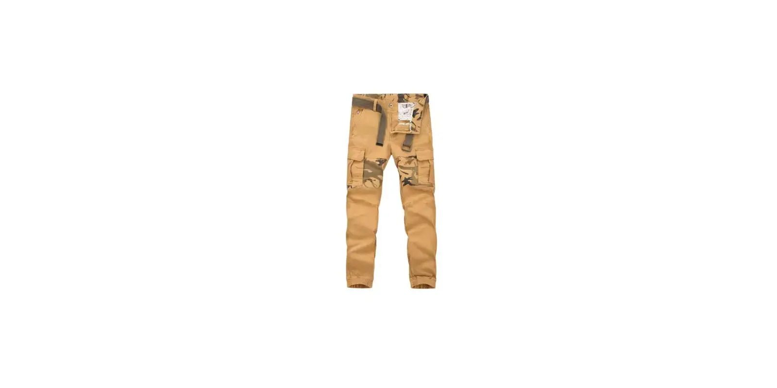 Men's Khaki Pants Slim Fit– Baggy Cargo Style | Cotton-Spandex Blend omnibaya