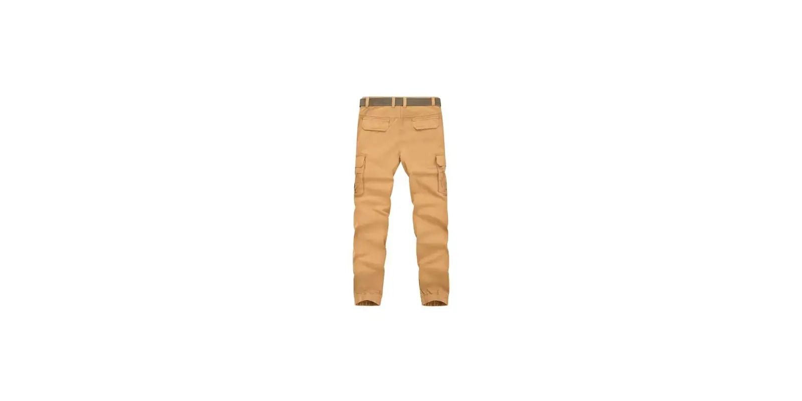 Men's Khaki Pants Slim Fit– Baggy Cargo Style | Cotton-Spandex Blend omnibaya