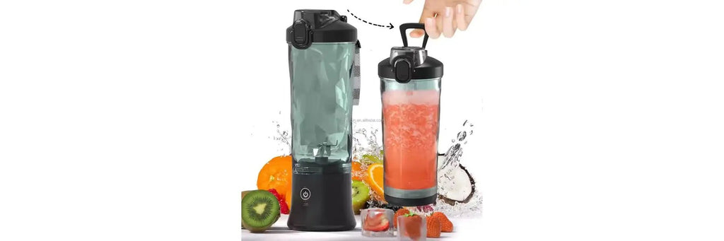 600ml High-Capacity Portable Juicer Blender – USB Rechargeable, Low Noise, Self-Cleaning, 6-Blade Power (Commercial & Home Use) omnibaya