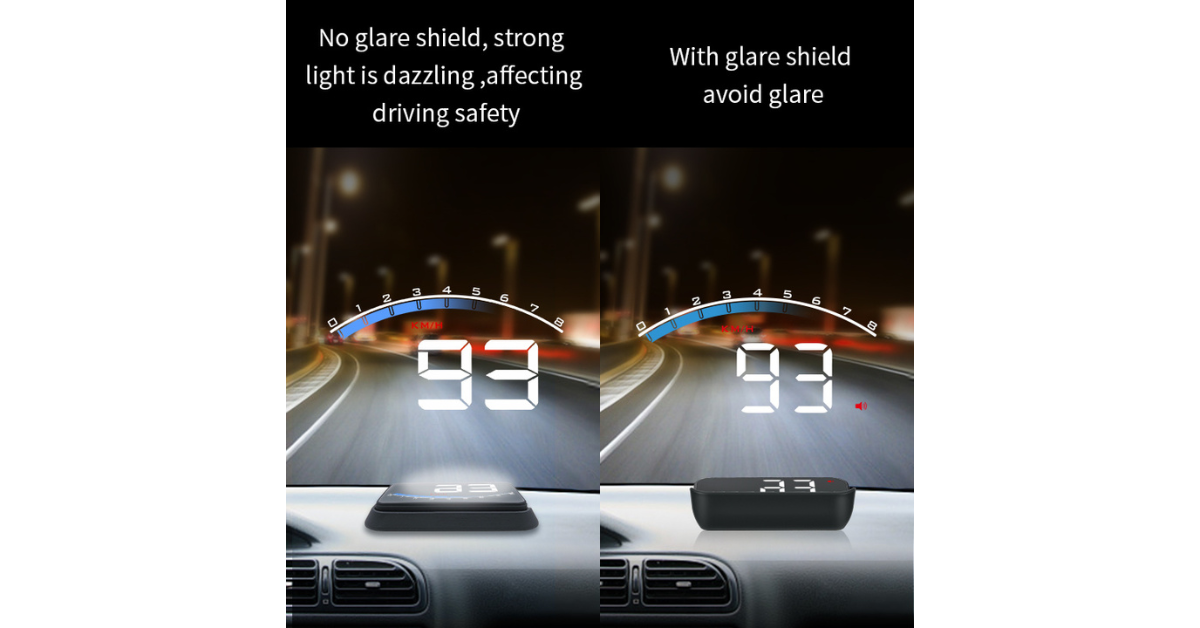3.5 inch car HUD display on dashboard