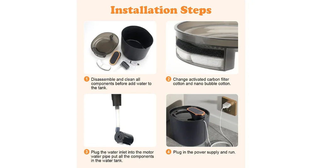 3L Automatic Pet Water Fountain – Ultra Quiet Smart Cat & Dog Drinking Dispenser with Filter - Omnibaya