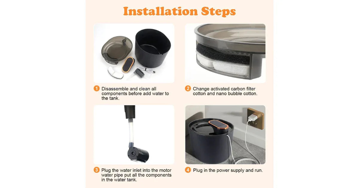 3L Automatic Pet Water Fountain – Ultra Quiet Smart Cat & Dog Drinking Dispenser with Filter - Omnibaya