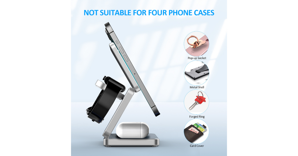 Magnetic 3-in-1 Wireless Charger – Fast & Secure Omnibaya