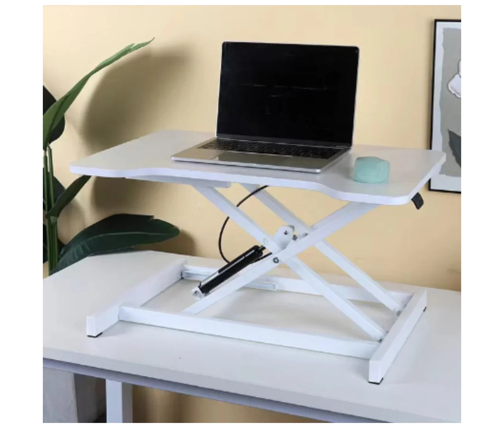 Ultra-Slim Standing Desk Converter – Compact Sit Stand Desk Riser for Laptop & Monitor - Omnibaya