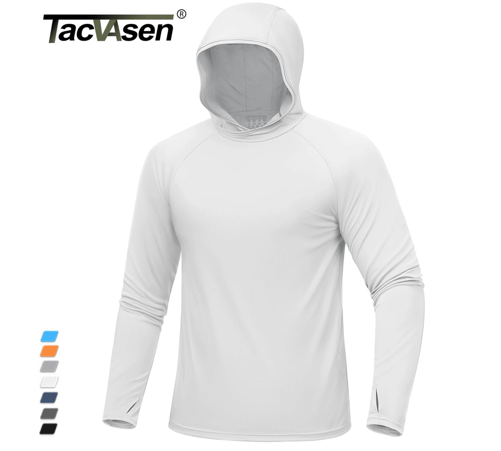 TACVASEN UPF 50+ Hooded T-Shirts for Men – Lightweight Quick Dry Sun Protection Shirt Omnibaya