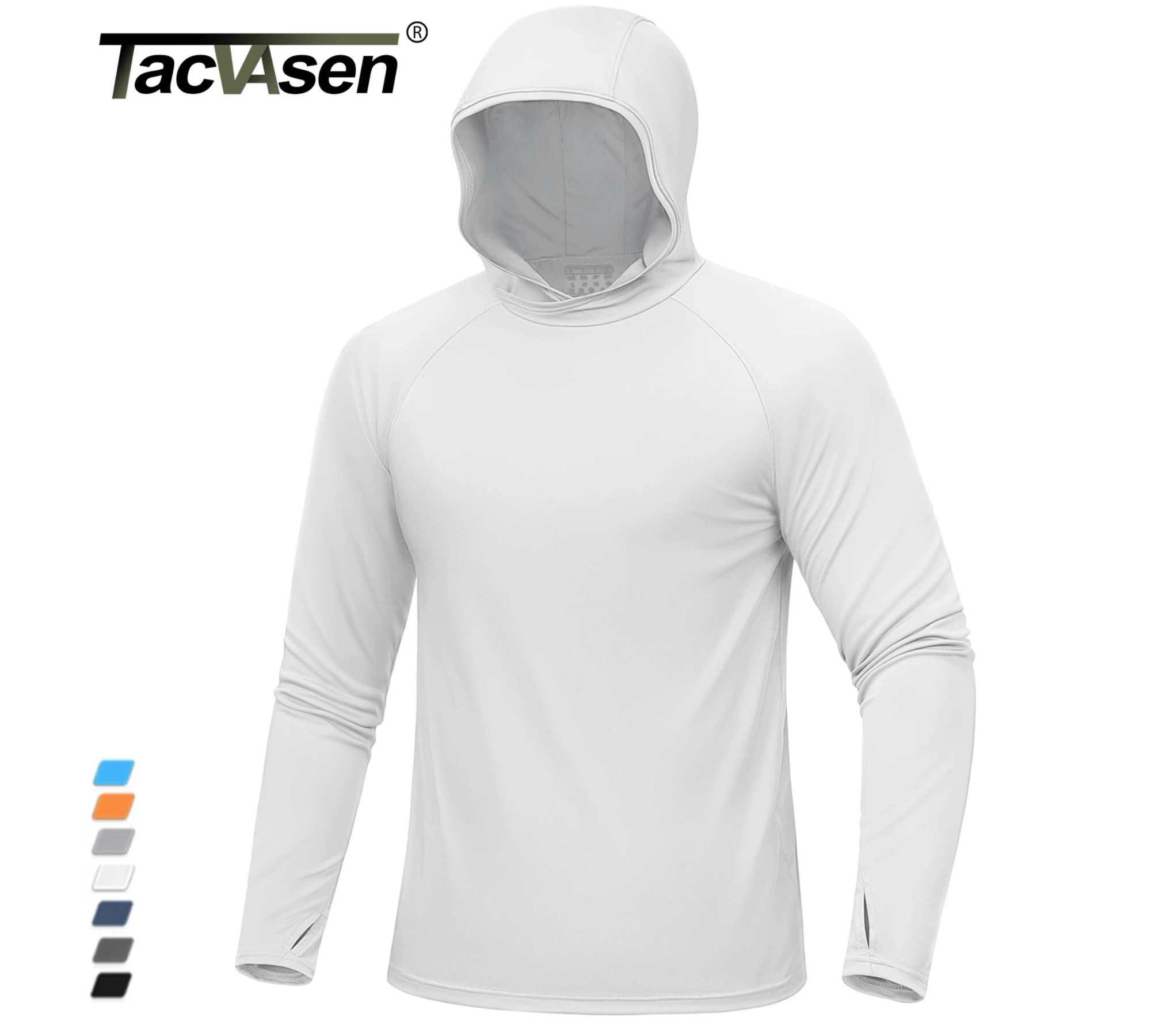 TACVASEN UPF 50+ Hooded T-Shirts for Men – Lightweight Quick Dry Sun Protection Shirt Omnibaya