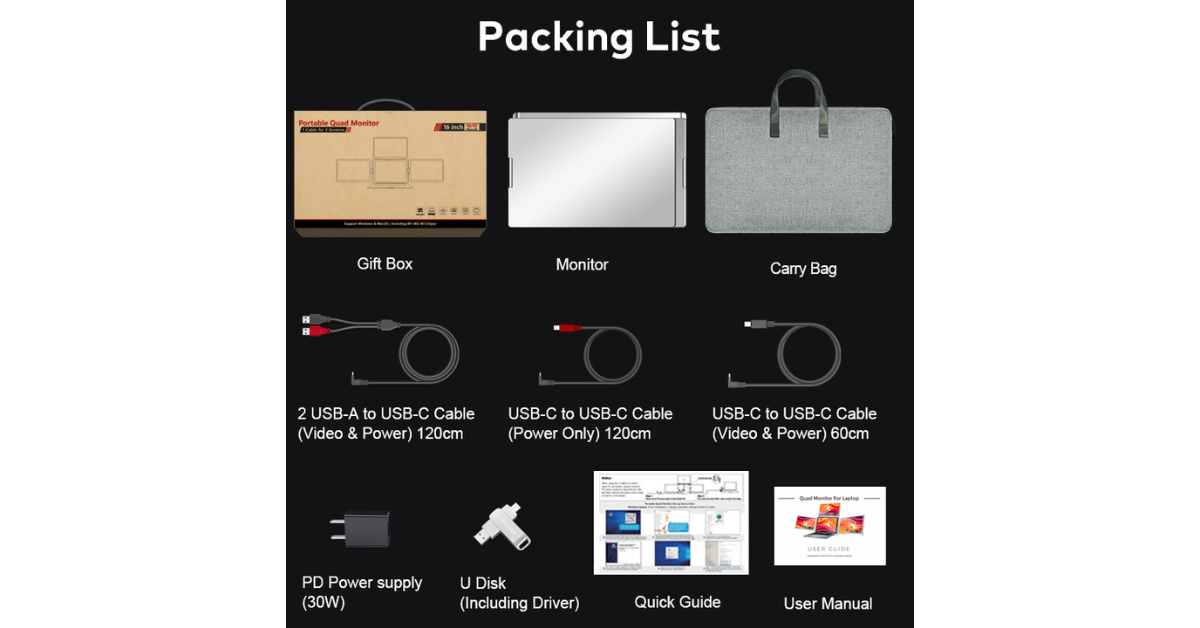 2025 Best Portable Triple Monitor for Laptop Omnibaya