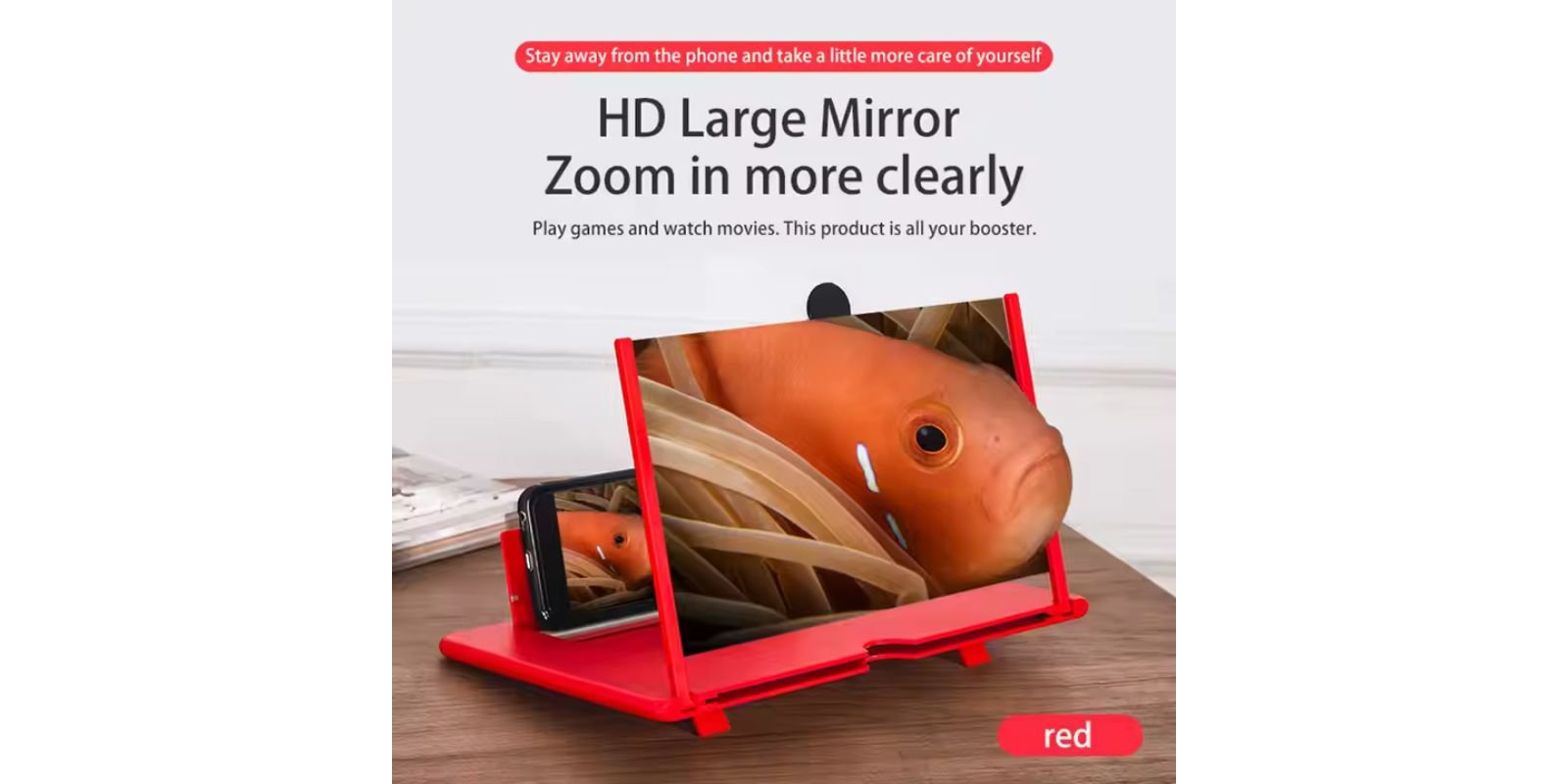 12 Inch 3D HD Mobile Phone Screen Amplifier with Foldable Stand Holder – Best Cell Phone Screen Magnifier omnibaya