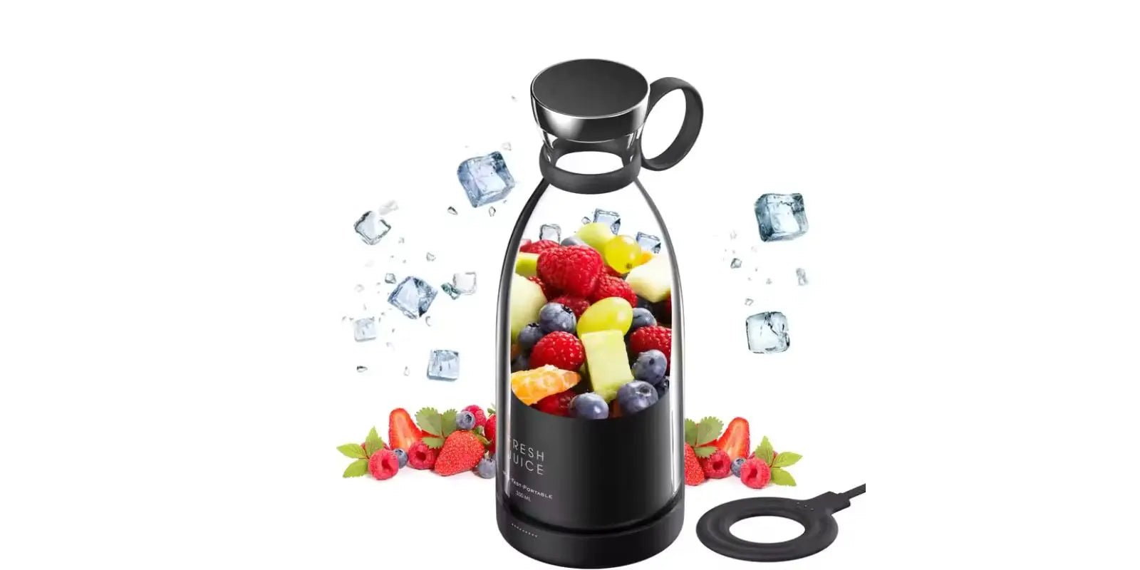 Portable USB Smoothie Blender – Mini Juicer for Travel, Gym & Home (Rechargeable, 350ml, 3 Speeds) omnibaya