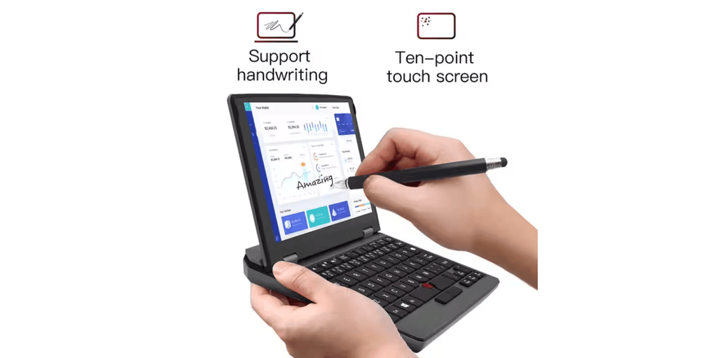 Popular Portable Thin & Small Laptop – 7 Inch, 8GB RAM, 1TB SSD, Touch Function, USB 3.0, Apple Gray, Windows 11 omnibaya