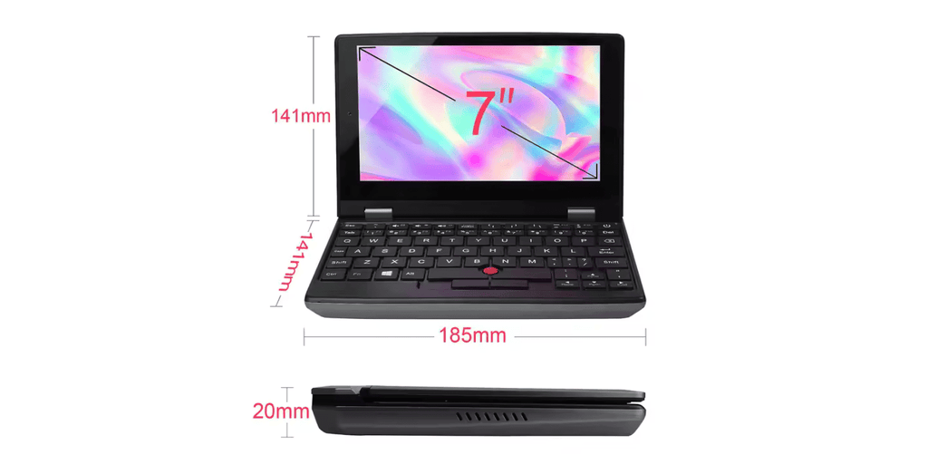 Popular Portable Thin & Small Laptop – 7 Inch, 8GB RAM, 1TB SSD, Touch Function, USB 3.0, Apple Gray, Windows 11 omnibaya