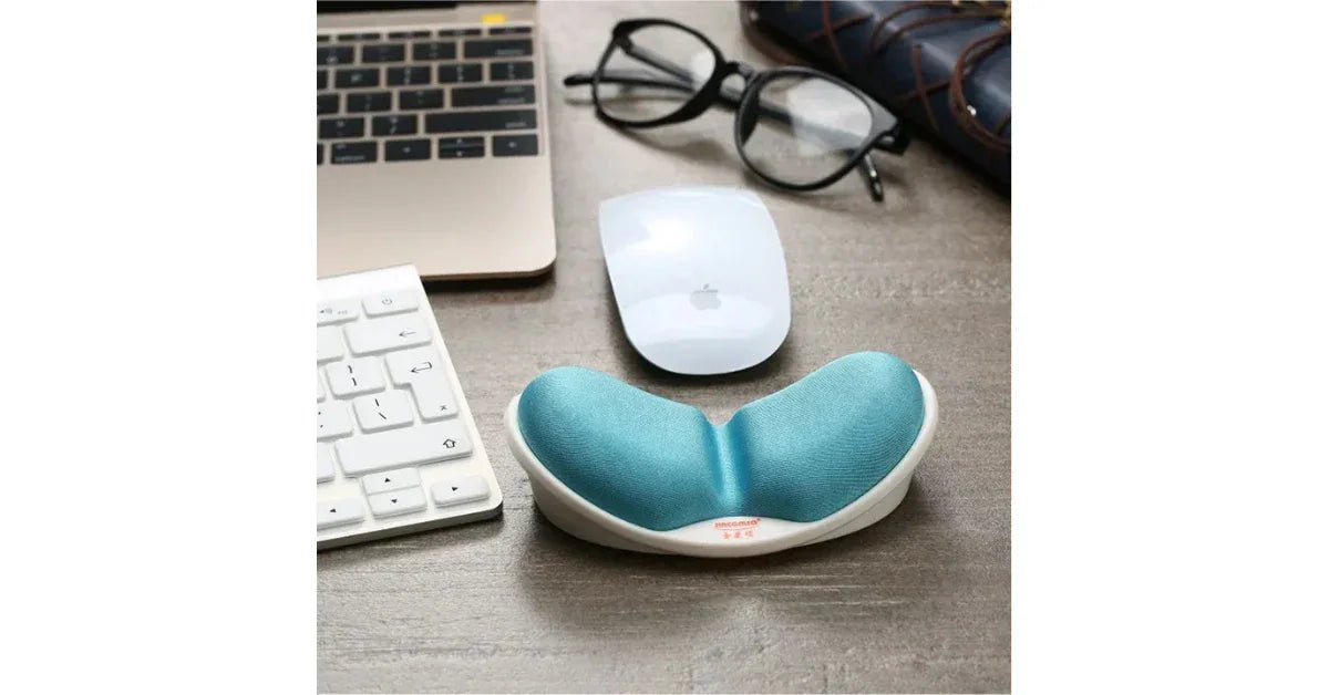 Anti-Skid Memory Foam Mouse Pad – Ergonomic Wrist Support for Office & Gaming - Omnibaya