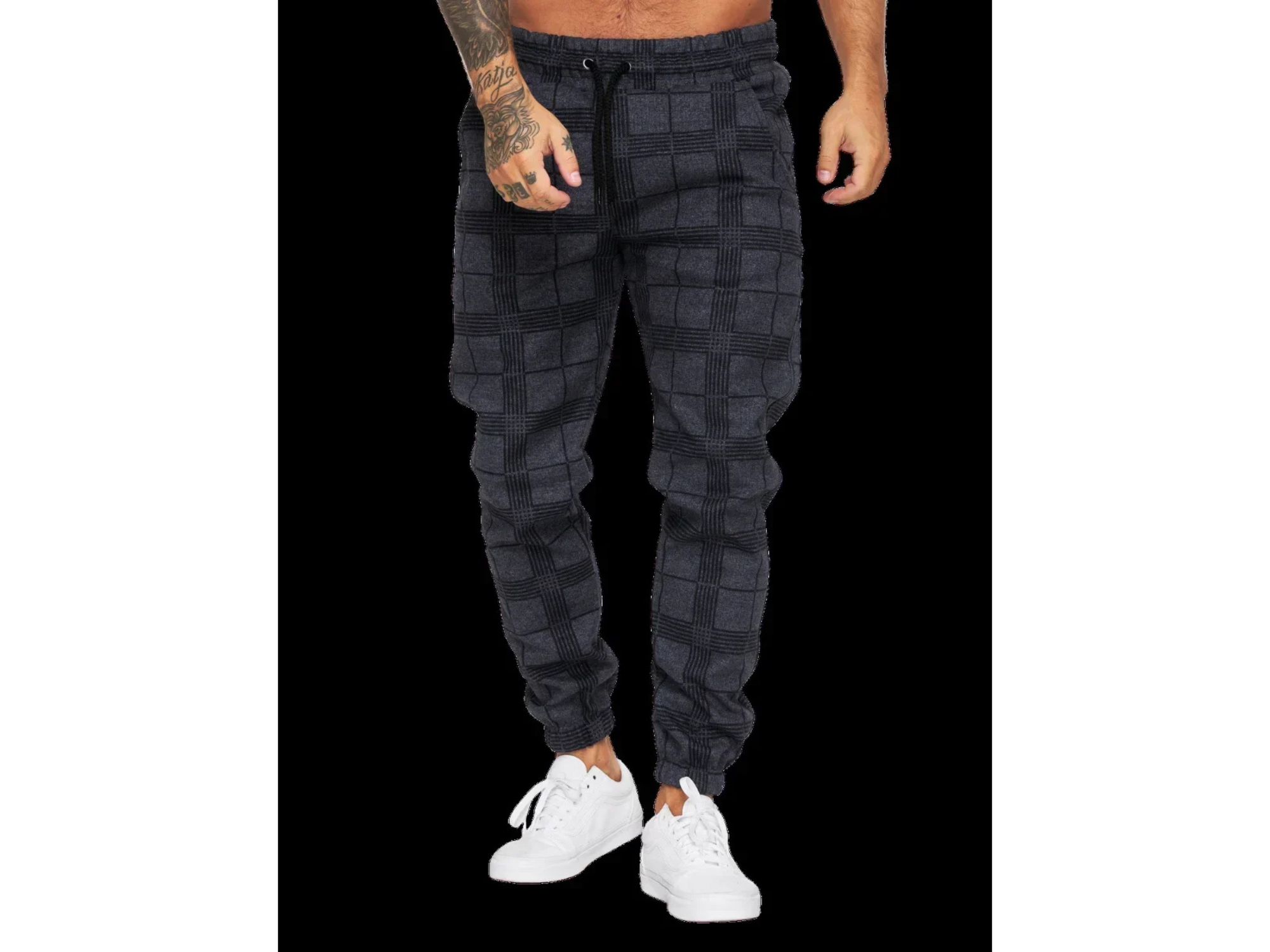 2025 Men's Cargo Jogger Pants – Stylish Plaid Sweatpants for Fitness, Streetwear & Gym omnibaya