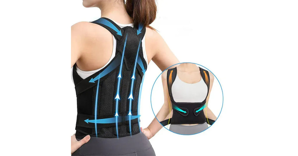 Professional Upper Back Posture Corrector – Pain Relief Brace - Omnibaya