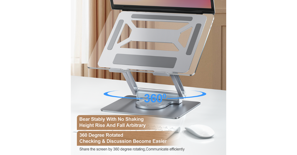 aluminum alloy laptop stand on desk