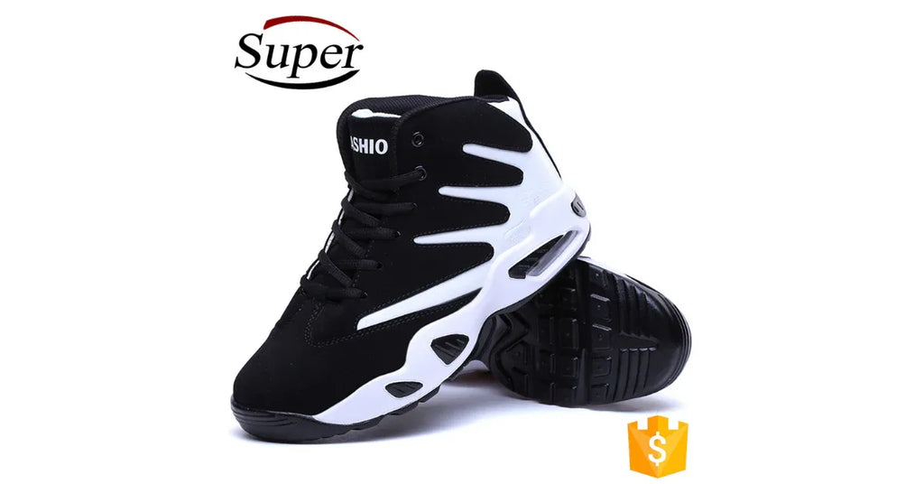 Black on Black Basketball Shoes Men – Stealth, Matte, Anti-Slip Court Performance - Omnibaya