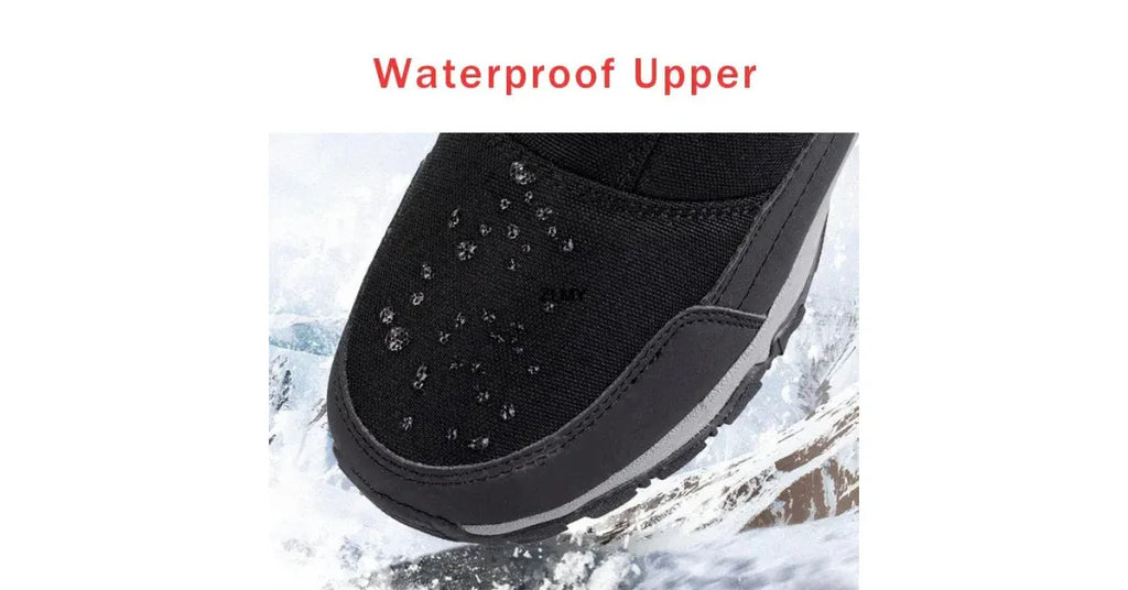 Waterproof Winter Snow Boots for Men & Women – High-Top Warm Plush Non-Slip Outdoor Boots - Omnibaya