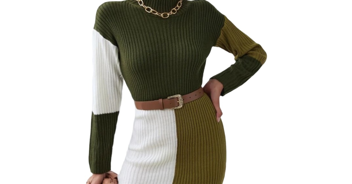 autumn casual sweater dress outfit