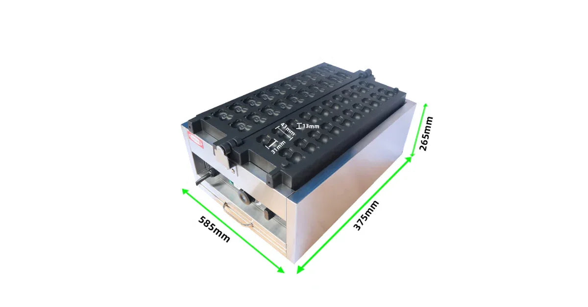 Bear-Shaped Mini Waffle Maker – Adjustable Thermostat & Non-Stick Plates - Omnibaya