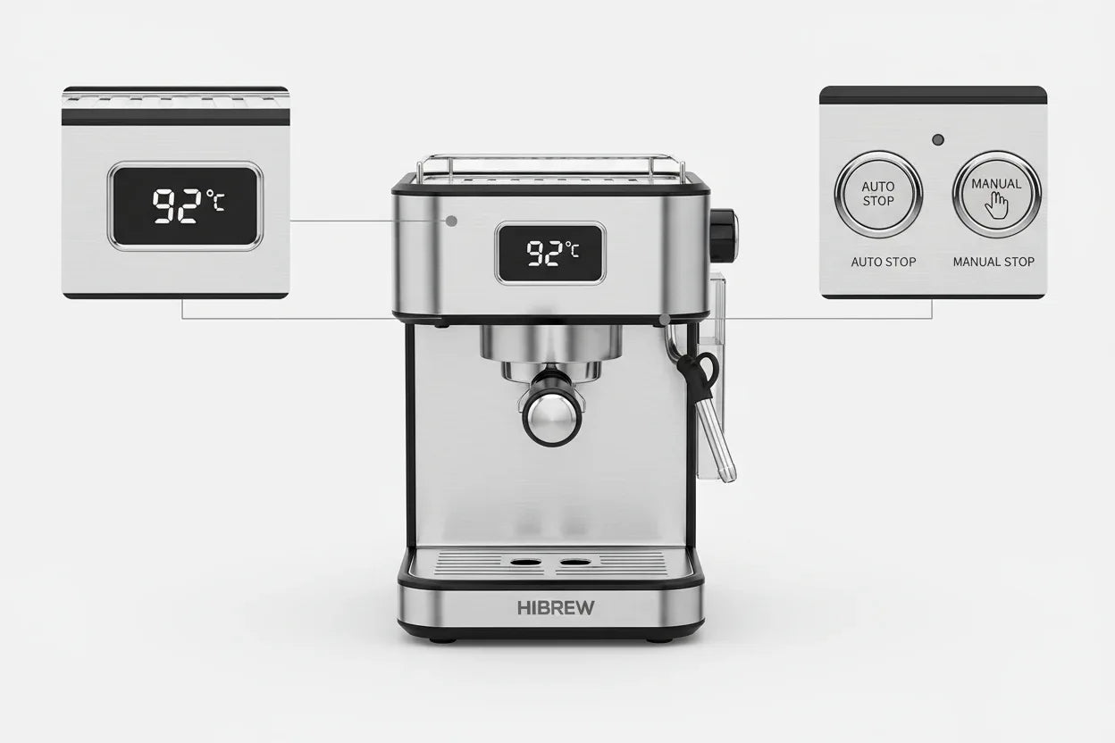 HiBREW 20 Bar Espresso Machine H5: Barista-Quality Coffee at Home - Omnibaya