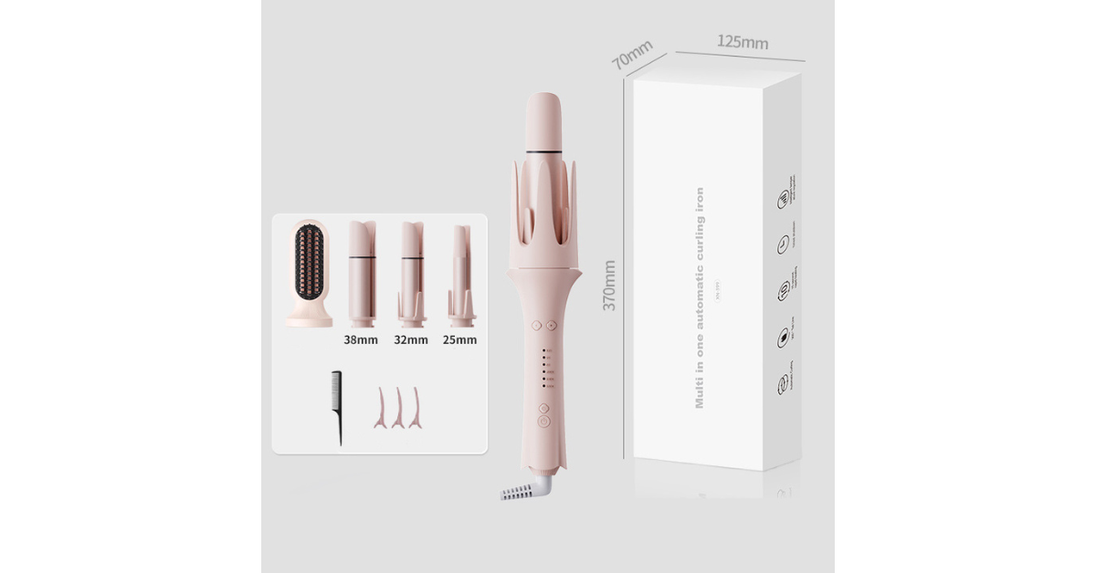 LED digital temperature display on hair curler