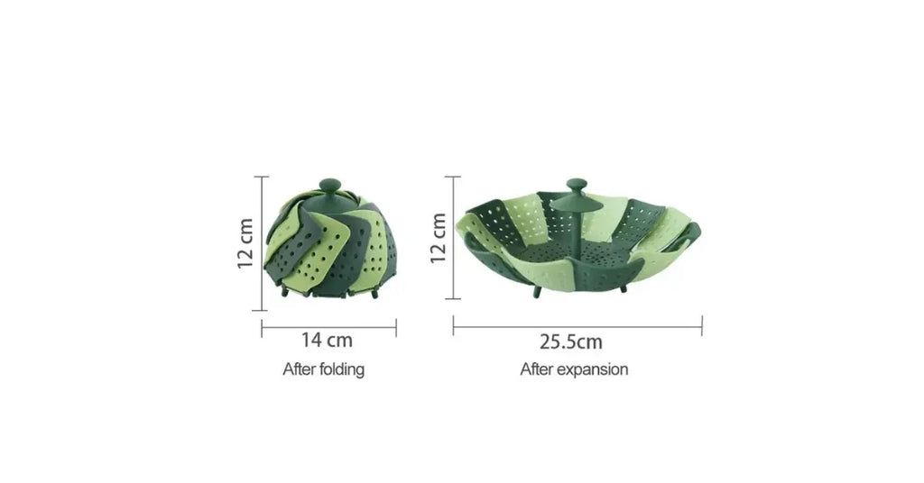 Foldable Silicone Steamer Basket – Space-Saving Kitchen Gadget - Omnibaya