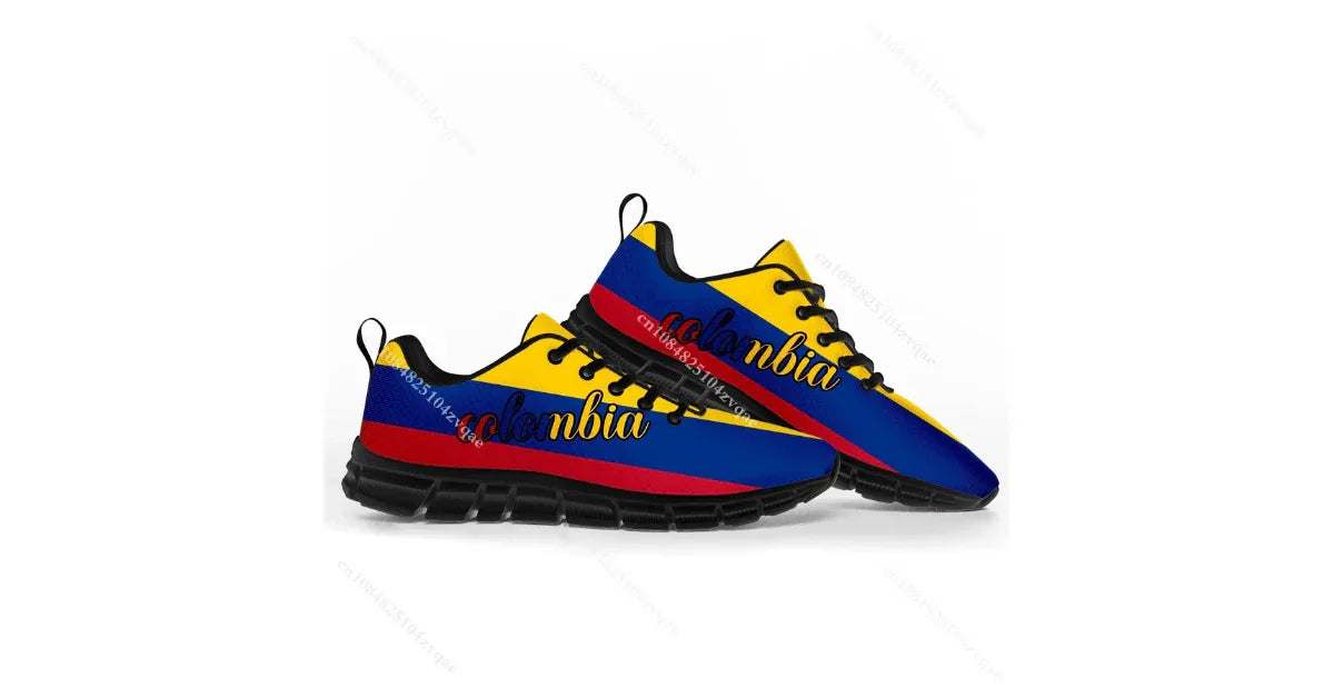 Colombia Flag Sneakers – Custom Casual Shoes for Men & Women | Lightweight Couple Fashion Trainers - Omnibaya