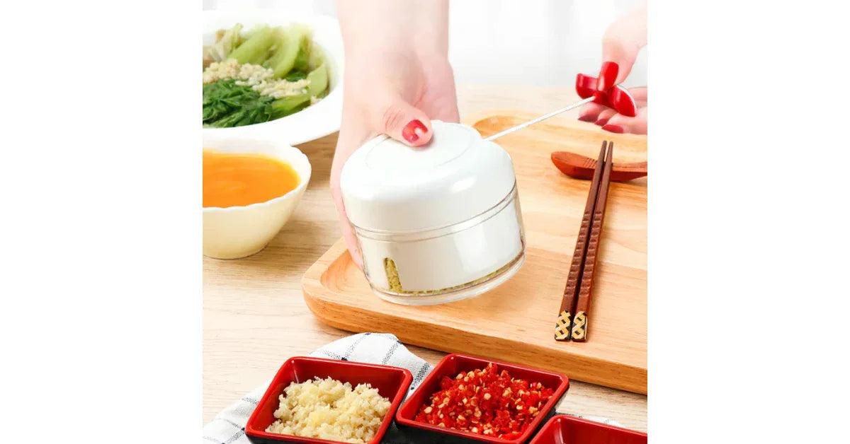 Multi-function Manual Food Chopper – Best Manual Vegetable & Meat Processor - Omnibaya