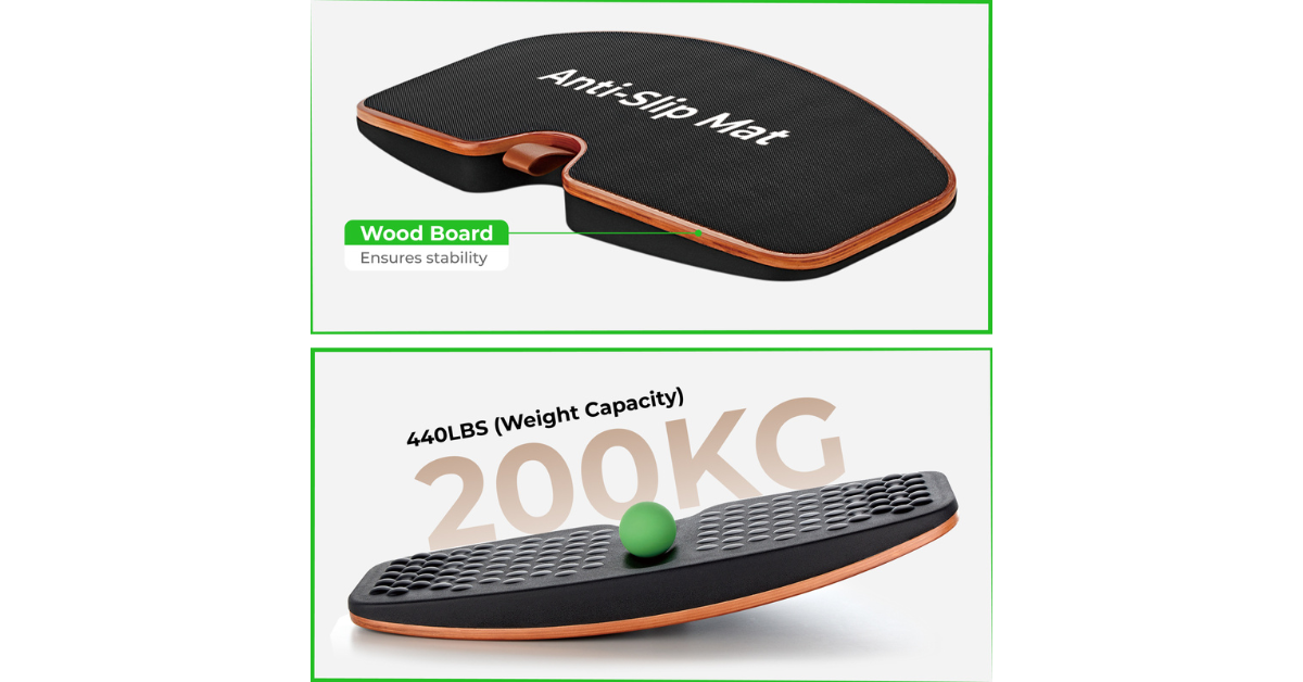 anti-fatigue balance board in use