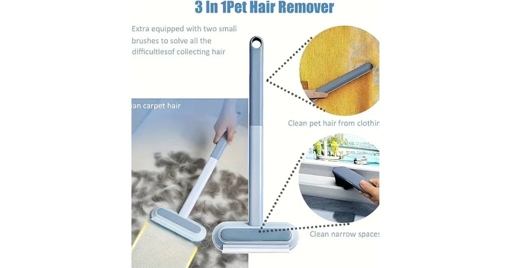 Reusable Pet Hair Remover Brush for Dogs & Cats – Furniture, Carpet & Car Fur Removal Tool - Omnibaya